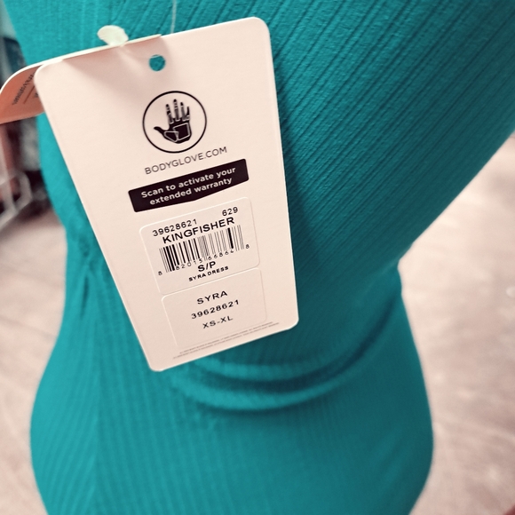Body Glove Kingfisher Reversible Rib Knit Dress, Jade Green, Small - Picture 6 of 7